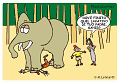 vignette umoristiche sugli animali - L'elefante - vignetta umoristica