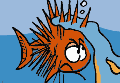 Il pesce istrice - cartolina umoristica